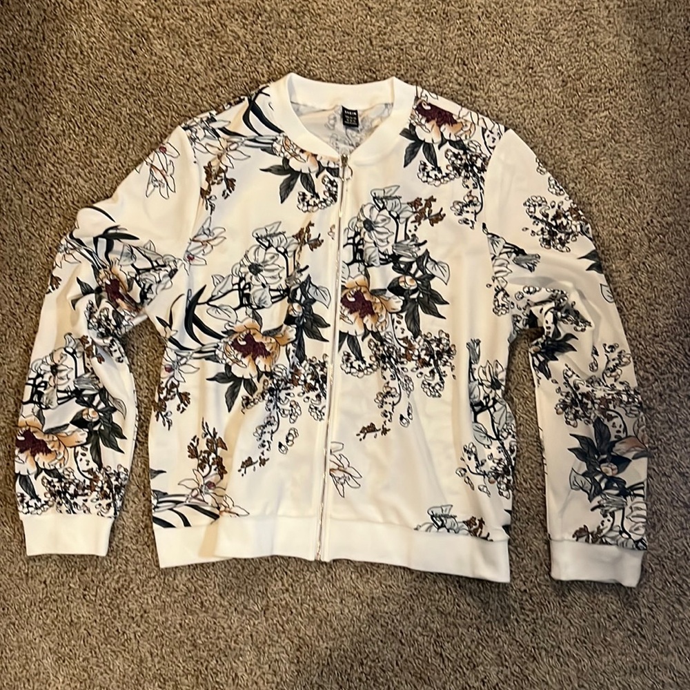 SHEIN Floral Bomber Jacket